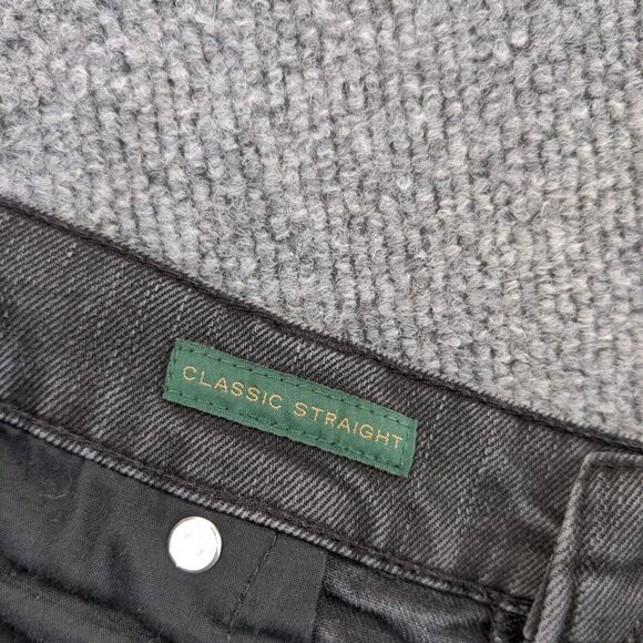 Lauren Jeans Co. Womens Classic Straight Jeans Blac Plus Size 14 Denim 5-Pocket - Picture 9 of 11